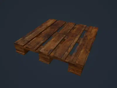 Wood Pallet Low-poly 3D model shop