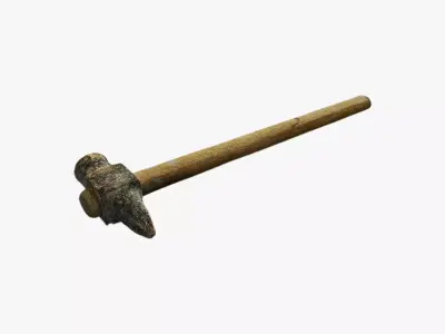 Anydrafts Rusty hammer 01 Low-poly 3D model