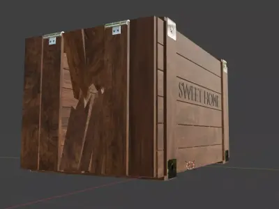Cinematic Broken Wooden Crate 3D Model - High Poly PBR Asset 3D model