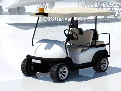 Madjax Golf Cart  Buggy Low Poly Low-poly 3D model