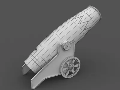 Circus Cannon 3D model
