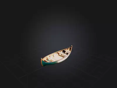 Canoe Low-poly 3D model get