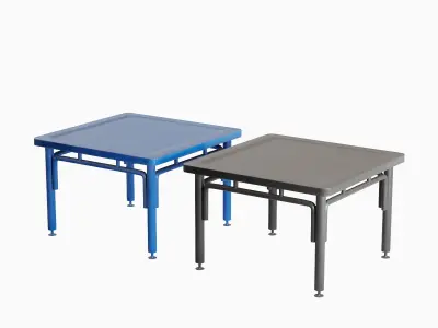 Steel Table Colored 04 Low-poly 3D model