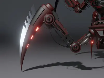 Sci Fi Spider Robot Free 3D model
