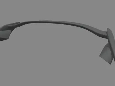 Car Spoiler Honda Civic Type R 2020 Low-poly 3D model