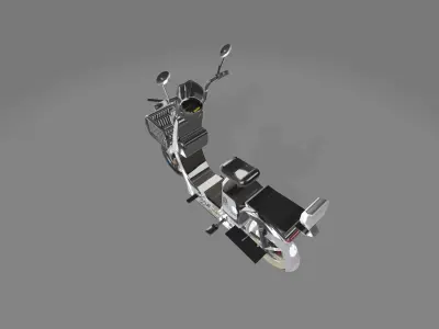 Electric scooter for adults and children  Low-poly 3D model