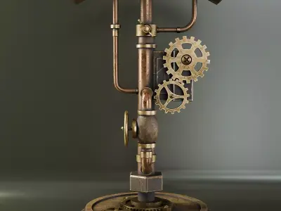 Steampunk headphone stand 3D model