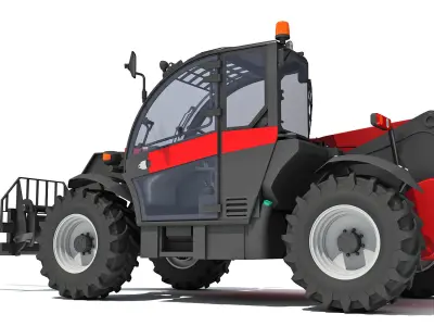 3D Telescopic Telehandler 3D model