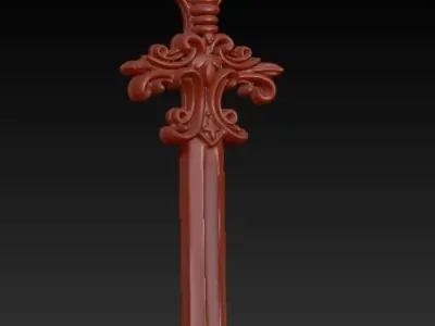  Filigree Sword Pendant  3D print model