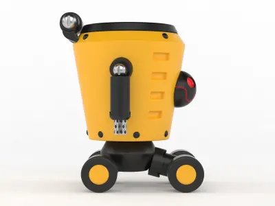 Robot on wheels 3D model purchase