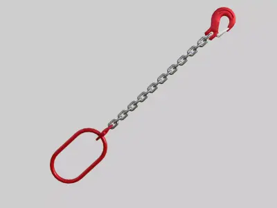 Industrial Chain Sling Low-poly 3D model