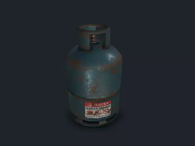 Gas bottle 3D Prop Low-poly 3D model