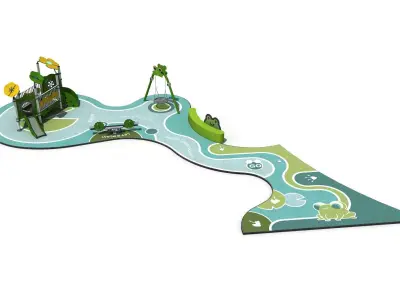 Kids outdoor commercial play structure 3D model 3D model 10