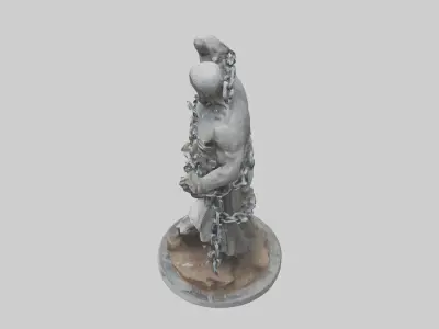 Chains of Oppression Broken statue model Low-poly 3D model
