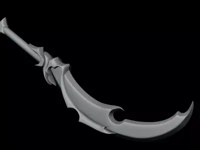 Simple lowpoly fantasy sword modeling Low-poly 3D model purchase