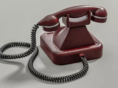 An old telephone 3D model