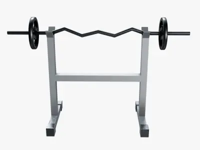 Easel Stand Curl Rod Low-poly 3D model