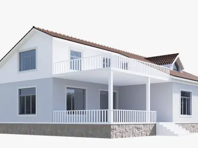 house Low-poly 3D model get