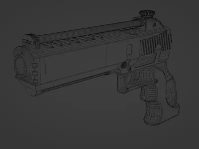 Magnum Laser Low-poly 3D model