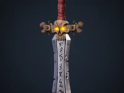 Stylized dagger Low-poly 3D model