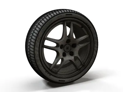 Sport car wheel 3D model