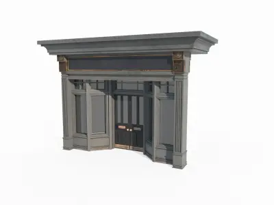 Classical architectural facade 3D model