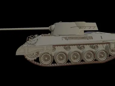 M18 Hellcat Tank Low-poly 3D model