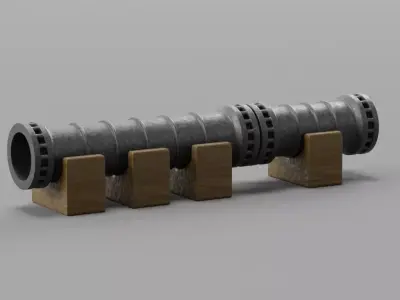 The Basilic Cannon - BC 1453 3D model