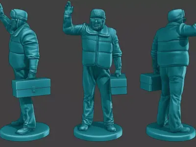 Actual Male Truck Driver AMTD 007 3D print model