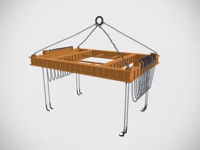 Overhead crane 3D model 2