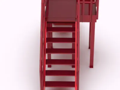 Industrial Stairs 3D model 3D model