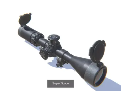 Firearm Scopes and Aims Bundle 3D Model Pack