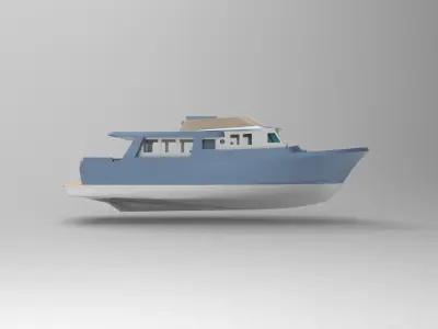 Mini passanger ship 3D model