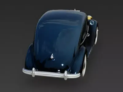 The Groom Vintage Tuxedo Car 3D Model Low-poly 3D model