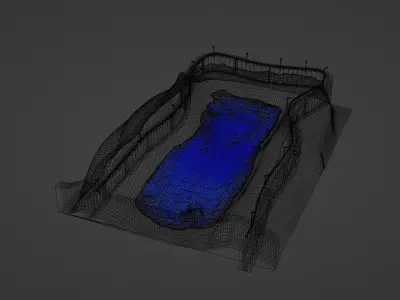  water storage facility Low-poly 3D model