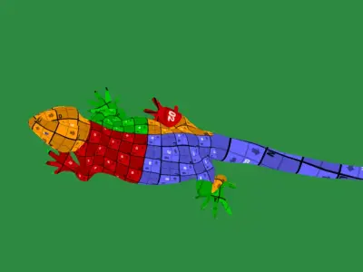 Inland Bearded Dragon Lizard Free low-poly 3D model