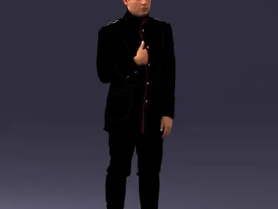 000075 Historical Military Officer 0906 3dp 3D print model