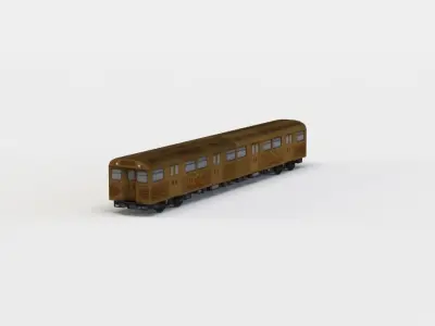 Subway train Low-poly 3D model order