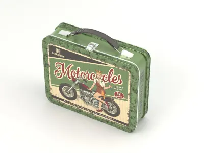 Vintage Suitcase -Lunch Box 3D model