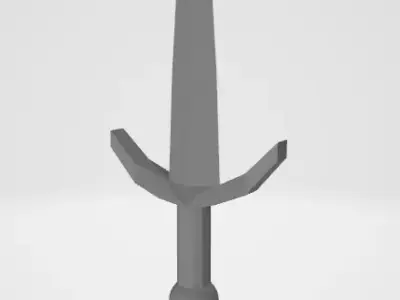 Colorless Dagger Low-poly 3D model