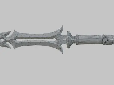 Vampire Blade Low Poly Low-poly 3D model
