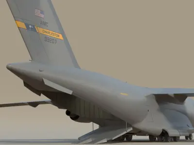 USAF Boeing C17 SC 3D model