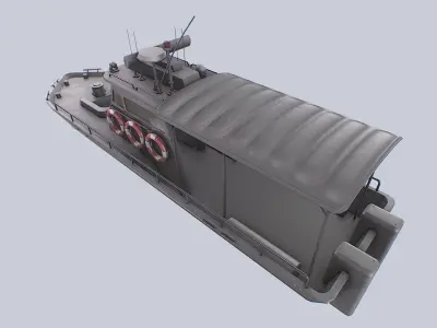 Maritime patrol vehicle Low-poly 3D model