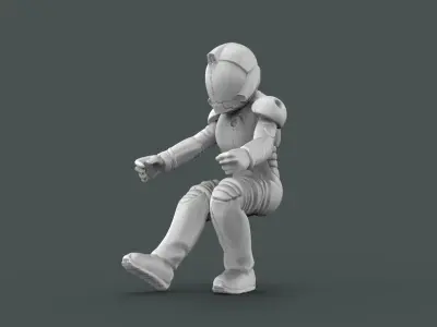PILOT WITH HELMET FOR 3D PRINTING 3D model