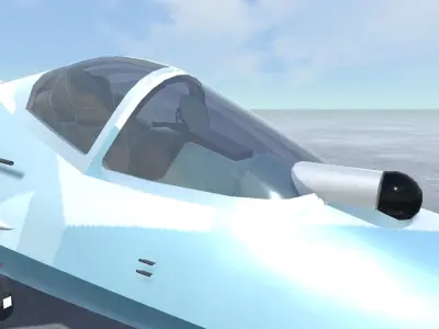 Jet fighter - military vehicle Low-poly 3D model