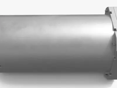 Cylindrical Aviation Horizon Indicator Unit Simplified 3D model