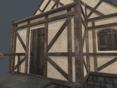 Medieval House 07 Low-poly 3D model