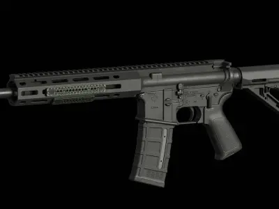 MCF-A MLok Rail Cover Low-poly 3D model