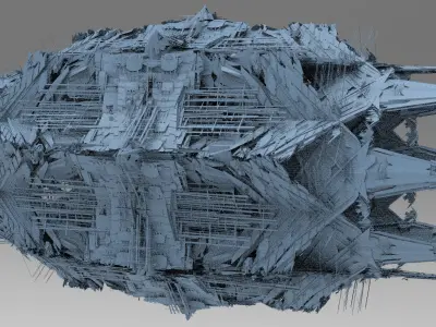 Grand Cigar zeppelin Mega Ship 4 3D model