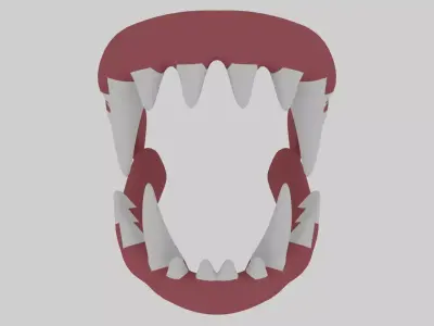 Dinosaur Teeth Low-poly 3D model